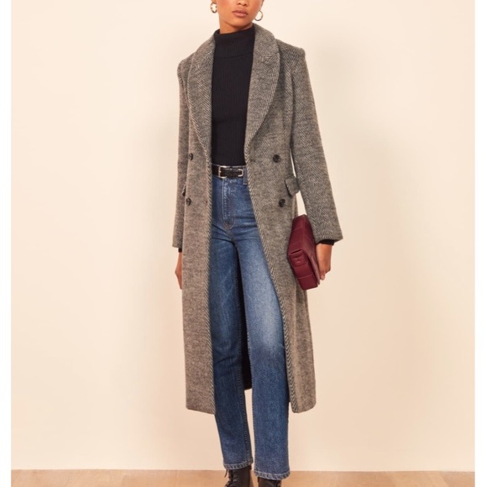 Reformation York Coat - Herringbone